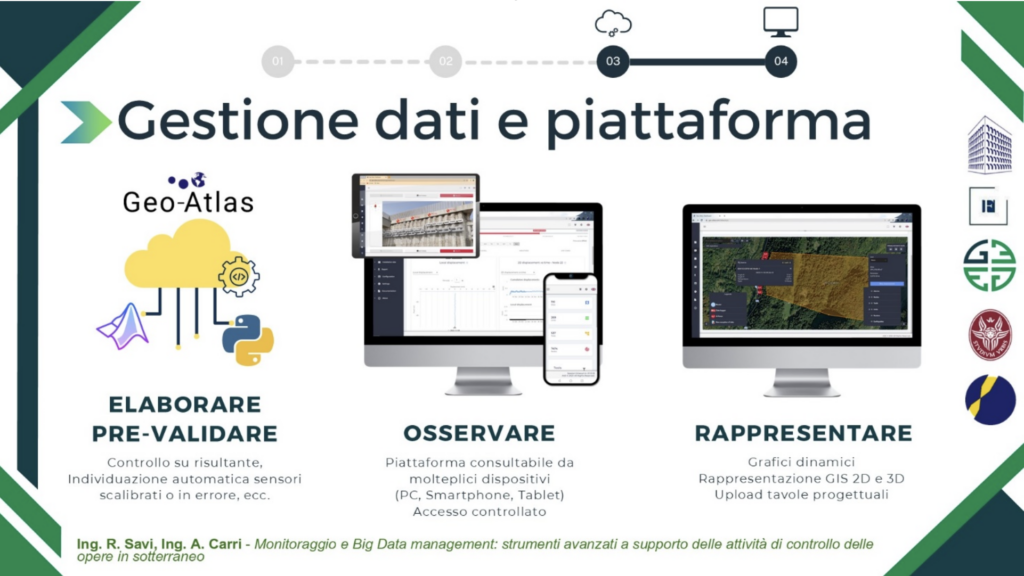 Monitoraggio e Big Data management:  strumenti avanzati a supporto delle attività di controllo delle opere in sotterraneo